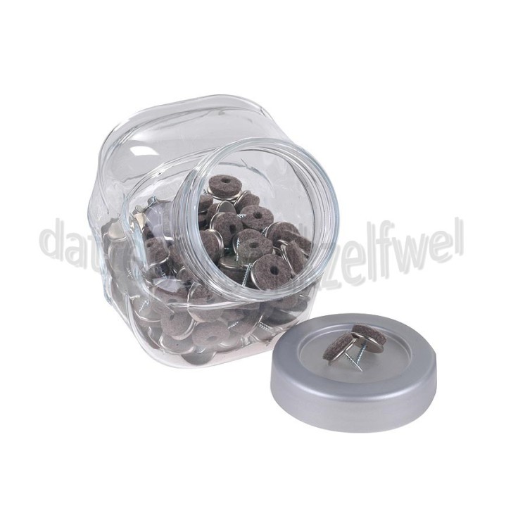 Foto van Tijdelijk artikel Meubelviltglijders Met gratis glazen pot 200 x 24mm met schroef meubelvilt 