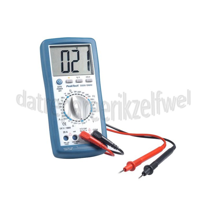 Foto van Peaktech Multimeter Meest complete uitvoering Incl.temperatuur kabel. 
