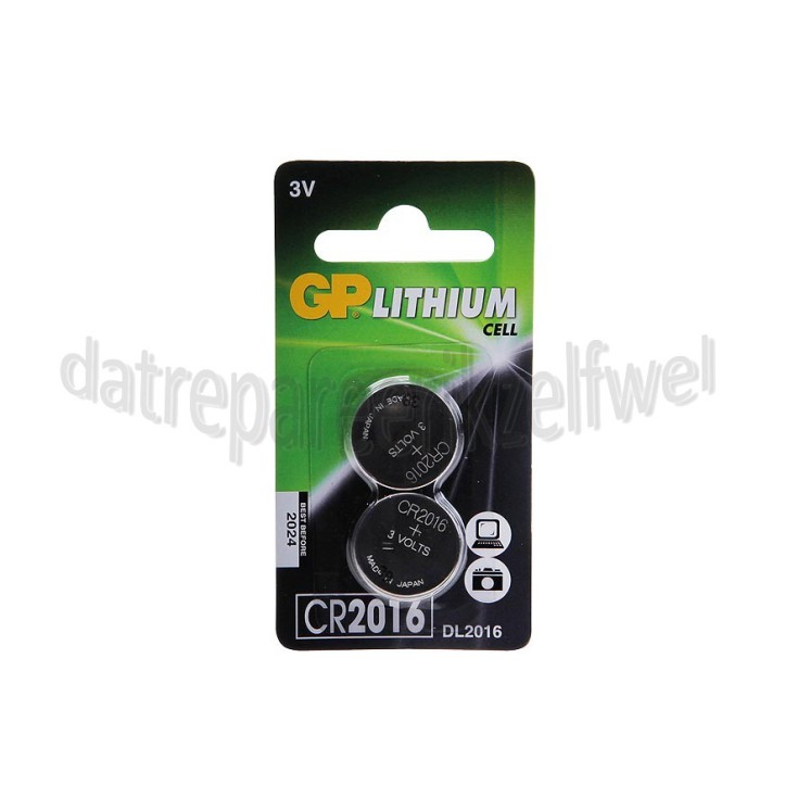 Foto van GP Batterij Knoopcel Lithium 3V, 2 Stuks CR2016 DL2016 