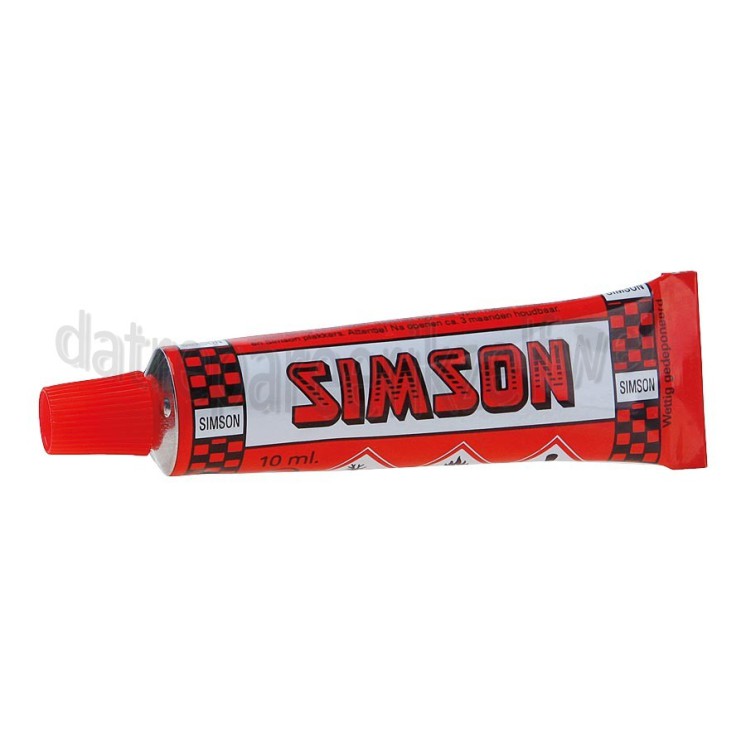 Foto van Simson Lijm Solutie Tube Klein Inhoud 10 ml 