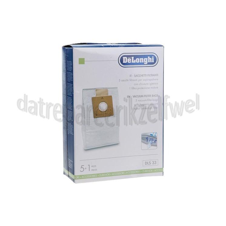 Foto van DeLonghi Stofzuigerzak Micro Fleece 5+1m Type DLS33 