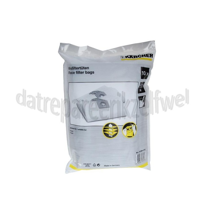 Foto van Karcher Stofzuigerzak Micro Fleece 10 stuks T10/1, T12/1 