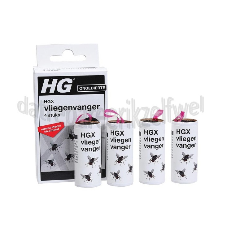 Foto van HG Verdelger HGX Vliegenvanger 4 geurloze kleefbanden 