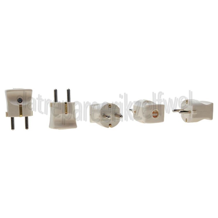 Foto van Stekker 16 Amp. creme/wit -klapmodel- Met RA 