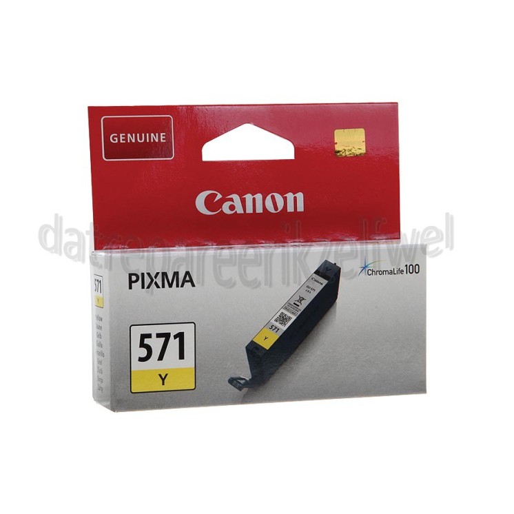 Foto van Canon Inktcartridge CLI 571 Yellow Pixma MG5750, Pixma MG5751, Pixma MG6850 