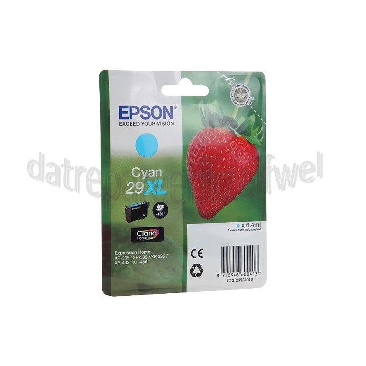 Foto van Epson Inktcartridge 29XL Cyan XP235, XP332, XP335 