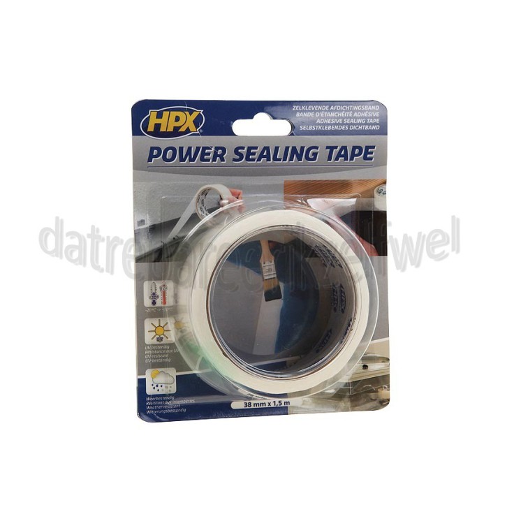 Foto van HPX Tape Power Sealing Tape Semi-Transparant Reparatie-/Afdichtingstape, 38mm x 1,5 meter 