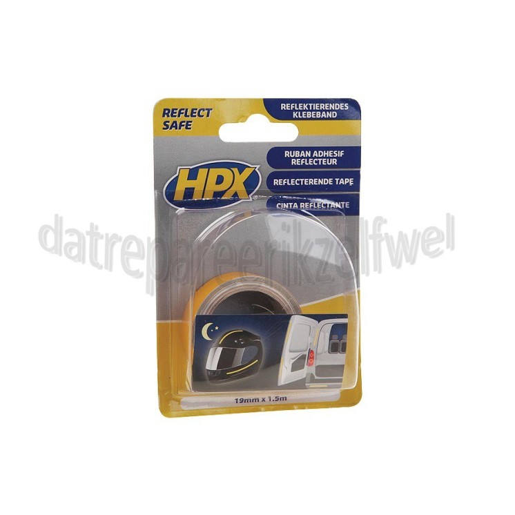Foto van HPX Tape Reflecterende Tape Geel Veiligheidstape, 19mm x 1,5 meter 