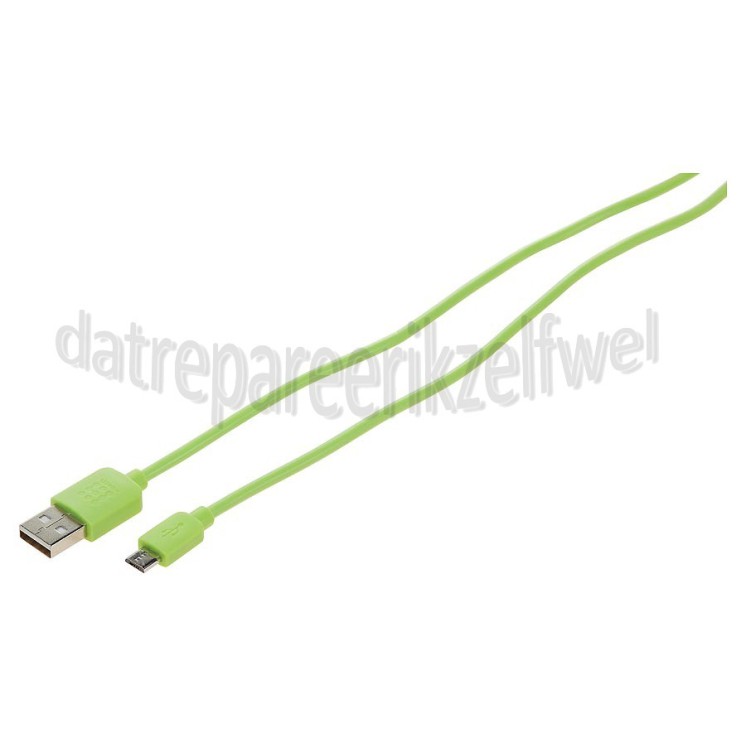 Foto van Spez USB Kabel Micro USB, Groen, 100cm Universeel Micro USB 