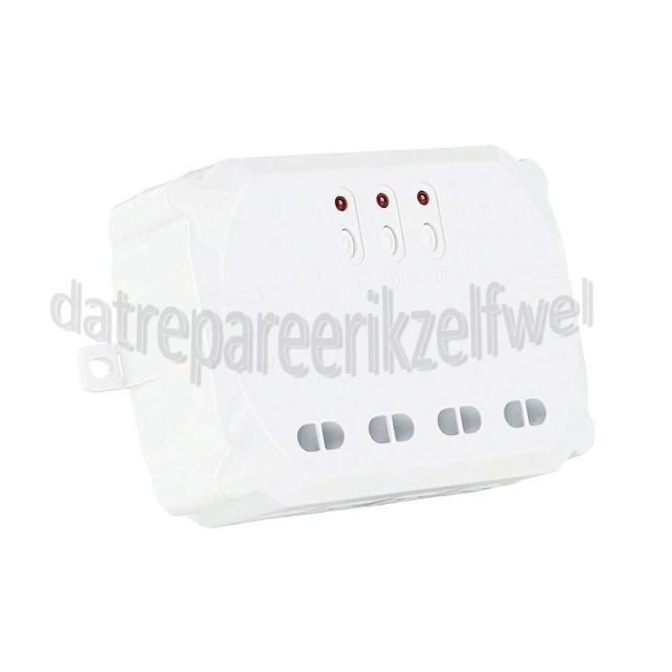 Foto van KlikAanKlikUit Schakelaar 3-in-1 Inbouw Schakelaar ACM-3500-3 Draadloze bediening 