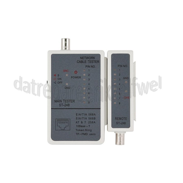 Foto van Cablexpert Tester Kabel tester voor RJ45 & RG58 UTP-, STP-en coaxkabel 