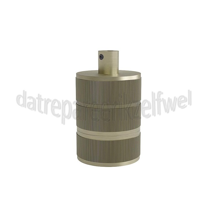 Foto van Calex Lamphouder Aluminium lamphouder, 3 rings model, mat brons E27, ronde kabel klem, max. 250V-60W 