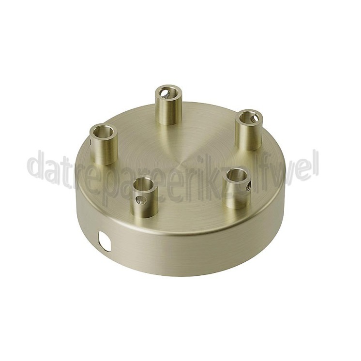 Foto van Calex Plafondplaat Metalen plafondplaat mat brons 100mm, 5 gaten 