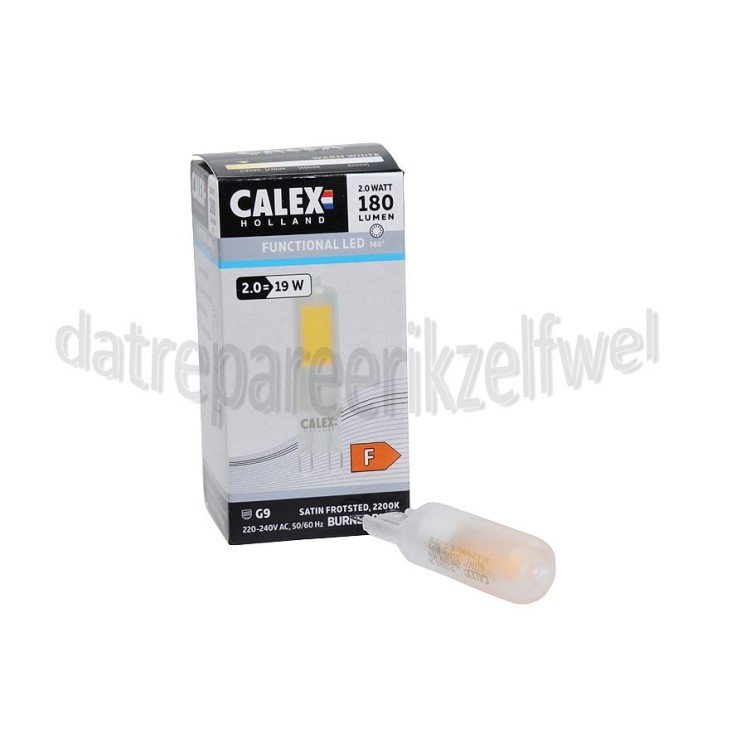 Foto van Calex Ledlamp LED G9 Volglas Mat 240V 2W 180lm 2200K 