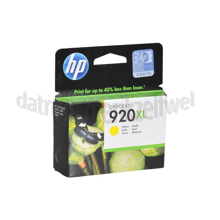 Foto van HP Hewlett-Packard Inktcartridge No. 920 XL Yellow Officejet 6000, 6500 