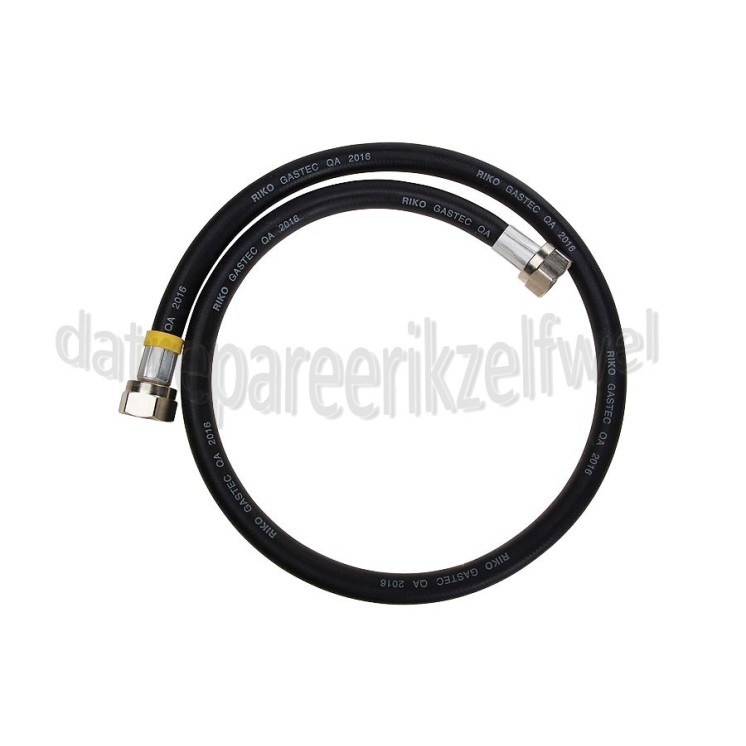 Foto van Easyfiks Gasslang Rubber flexibel voor los staande apparaten Gastec 100 cm met koppelingen 