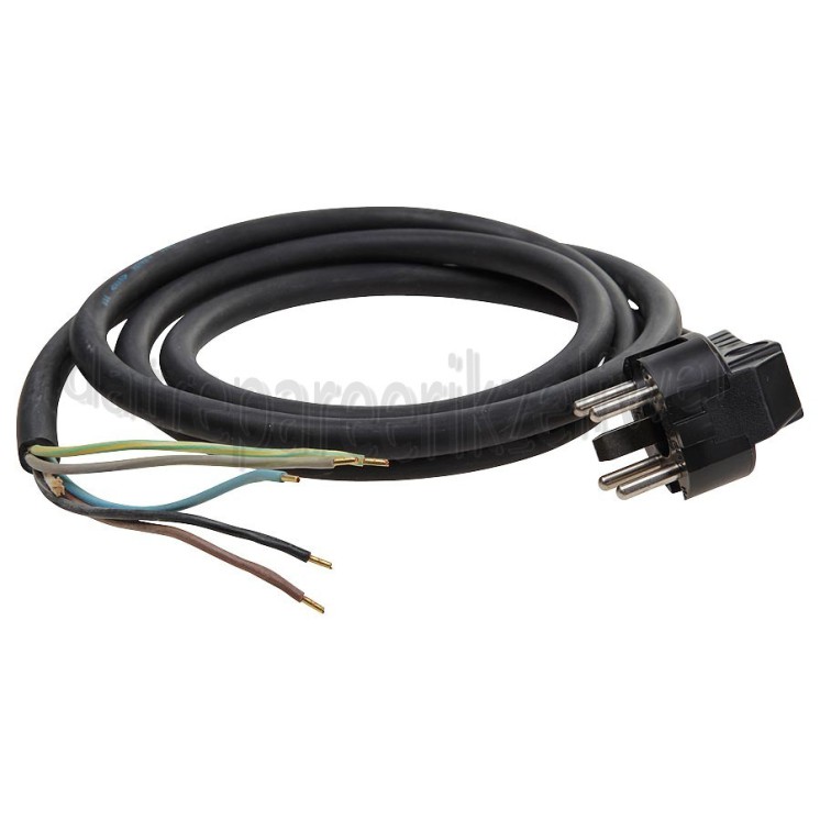 Foto van Easyfiks Snoer Perilex 5x1,5mm2 Zwart 2M 5 Aderig snoer met gegoten stekker 