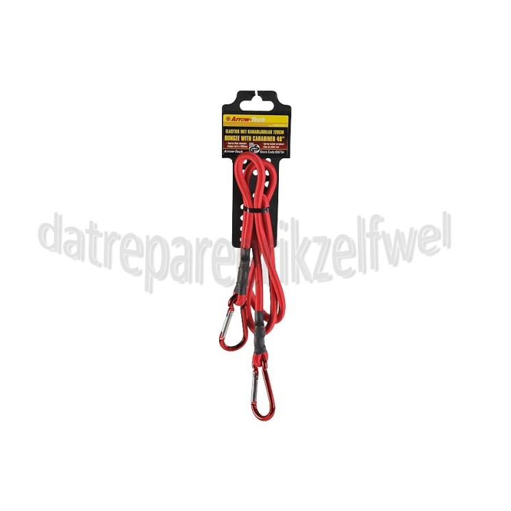 Foto van Arrow-Tech Binder Elastiek + karabijnhaak 120cm Arrow Tech 