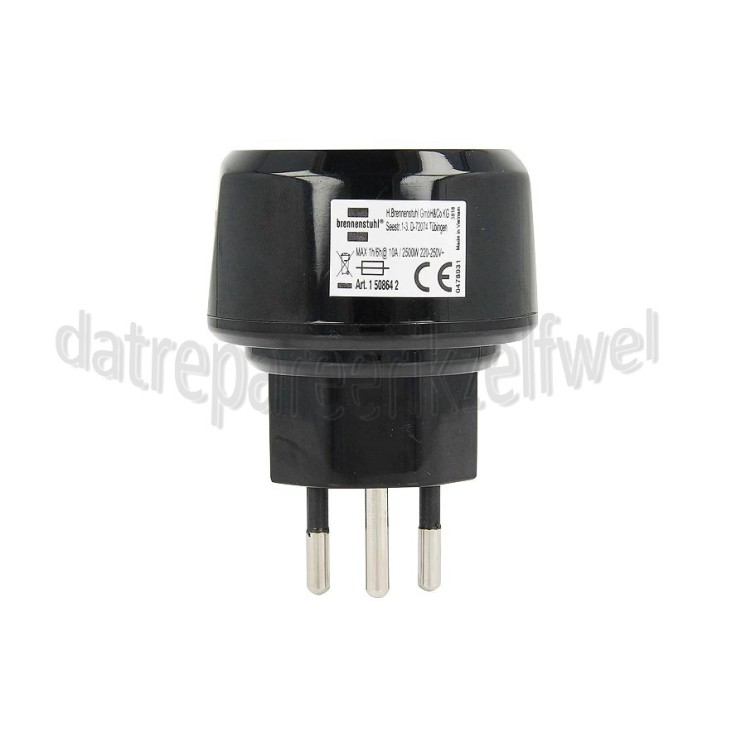 Foto van Brennenstuhl Stekker Verloopstekker CH - EUR 10 amp. 250V, geaard 