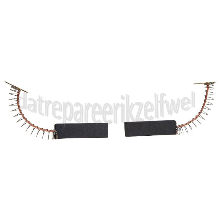 Foto van Koolborstel Set, 12 x 5 met veer/klem WAE27160, WAE281M1 