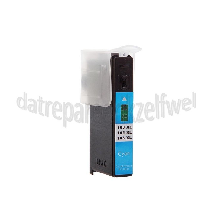Foto van Easyfiks Inktcartridge No. 100 Cyan + chip Platinum Pro 905 interact 