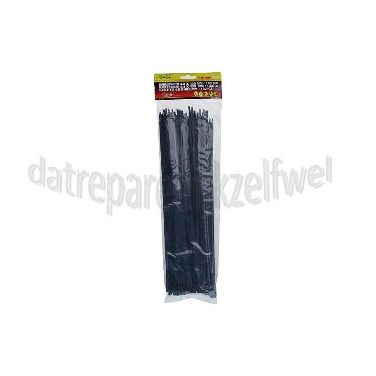 Foto van Bundelbandjes 430x4.8 mm zwart Tie-wrap 