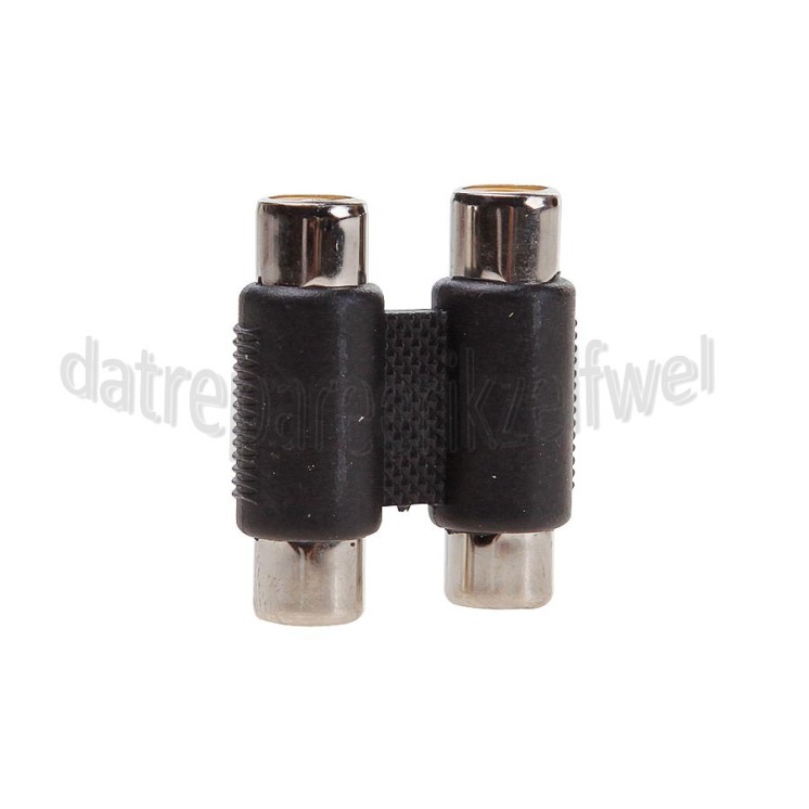 Foto van Easyfiks Tulp Adapter 2x Tulp Contra RCA Female - 2x Tulp Contra RCA Female Koppelstuk 