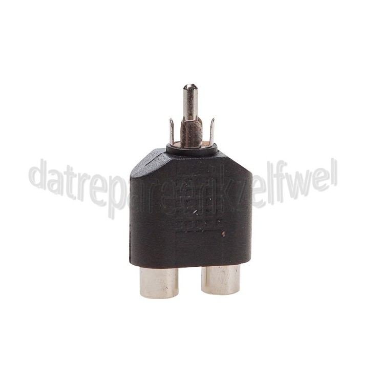 Foto van Easyfiks Tulp Adapter Tulp RCA Male - 2x Tulp Contra RCA Female Splitter 