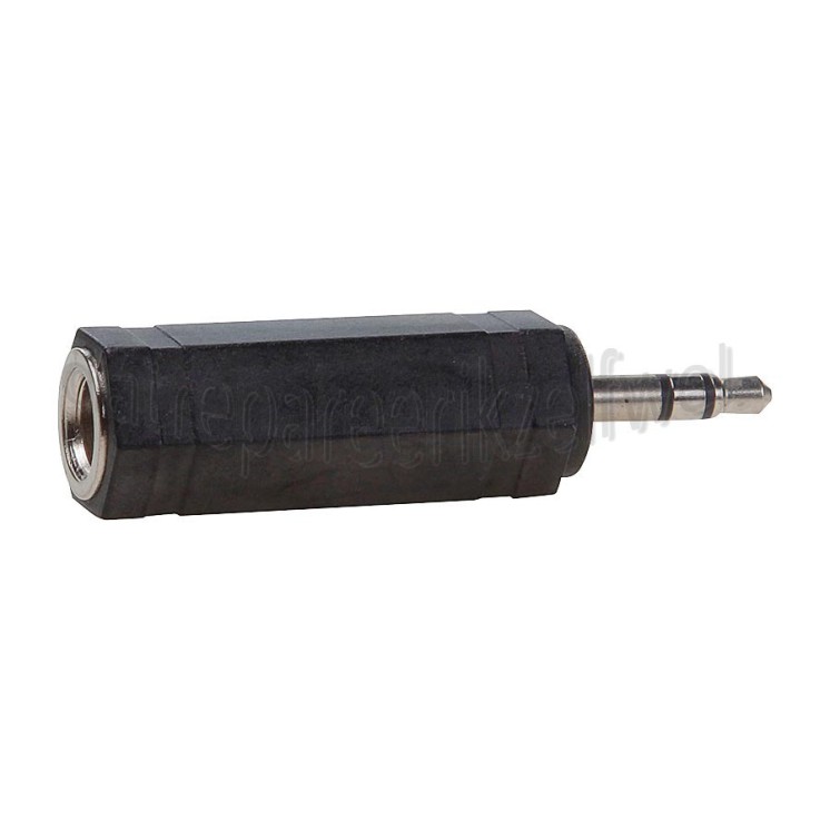 Foto van Easyfiks Jack Adapter Jack 3.5mm Stereo Male - Jack 6.3mm Contra Stereo Female Verloopstekker 