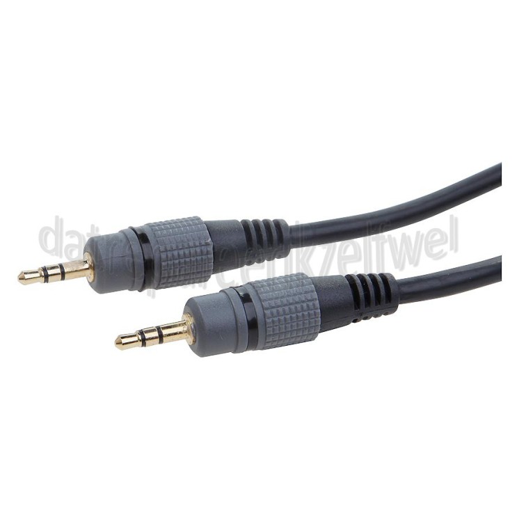 Foto van Easyfiks Jack Kabel Jack 3.5mm Stereo Male - Jack 3.5mm Stereo Male 1.2 Meter, Zwart, 