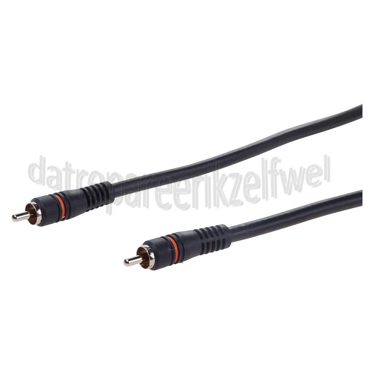 Foto van Easyfiks Tulp Kabel Digitale Coax Kabel, Tulp RCA Male - Tulp RCA Male 2.5 Meter, Afgeschermd 