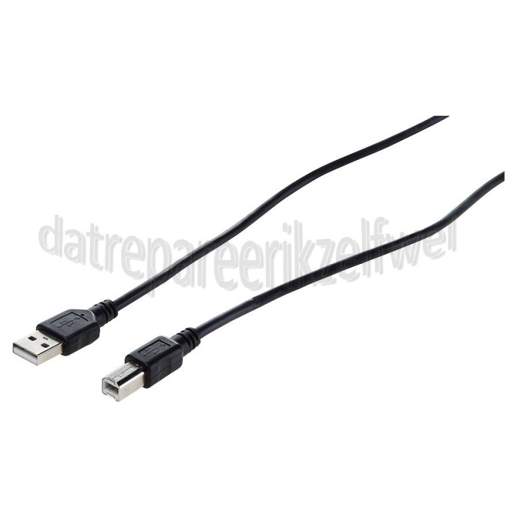 Foto van Easyfiks USB Kabel USB 2.0 A Male - USB 2.0 B Male 2.5 Meter 