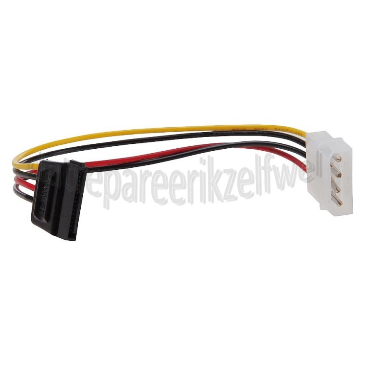 Foto van Easyfiks Voedingskabel Intern, 5,25"" Male - SATA 15p Contra Female 0.25 Meter 
