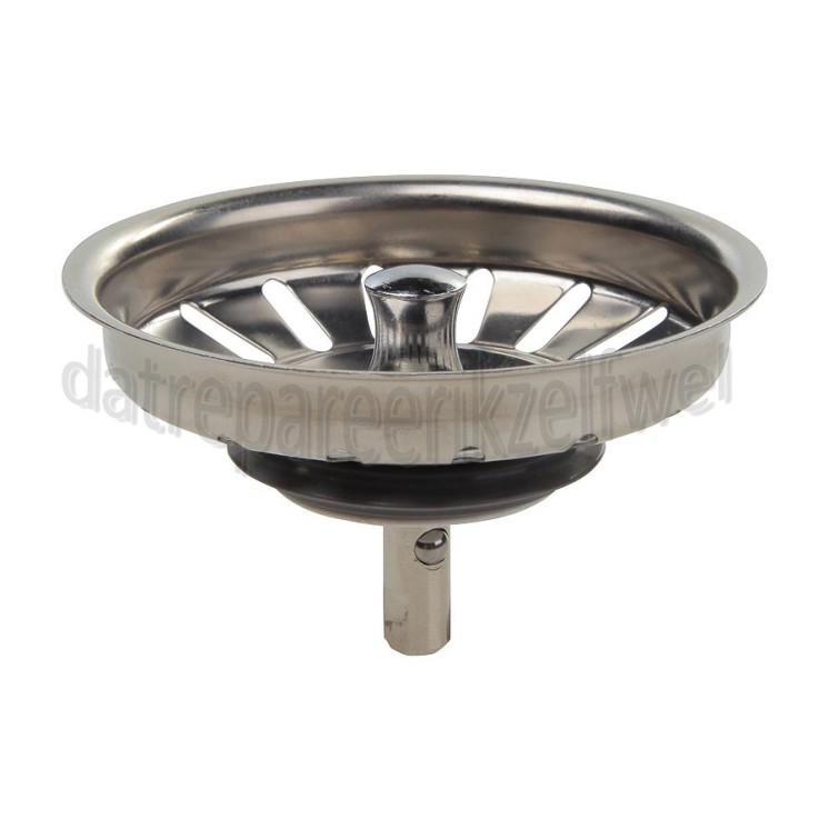 Foto van Easyfiks Afvoerzeef Zeefje D=8cm, H=4,7cm en 2,1cm lange pin met kogeltje 