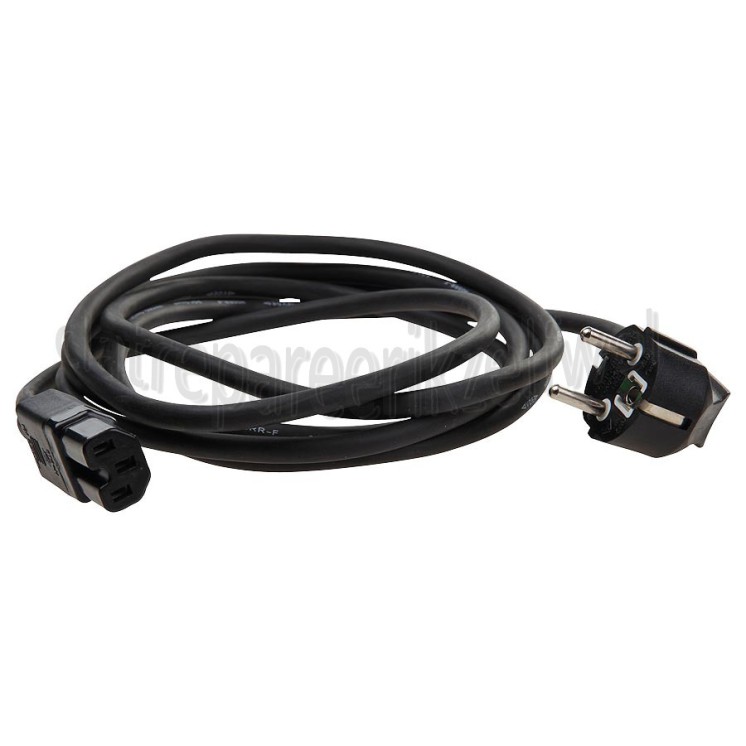 Foto van Easyfiks Snoer CEE Apparaatsnoer 3x1mm2 Lengte 3 meter Zwart met aangegoten haakse stekker 