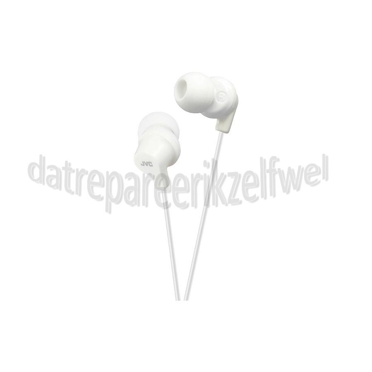 Foto van JVC Hoofdtelefoon In Ear met krachtig geluid Wit met 1,2 meter snoer 