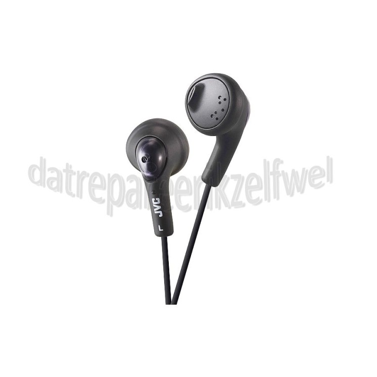 Foto van JVC Hoofdtelefoon Gumy, In Ear met krachtig geluid Zwart met 1 meter snoer 