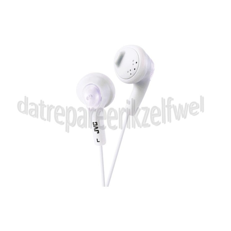 Foto van JVC Hoofdtelefoon Gumy, In Ear met krachtig geluid Wit met 1 meter snoer 