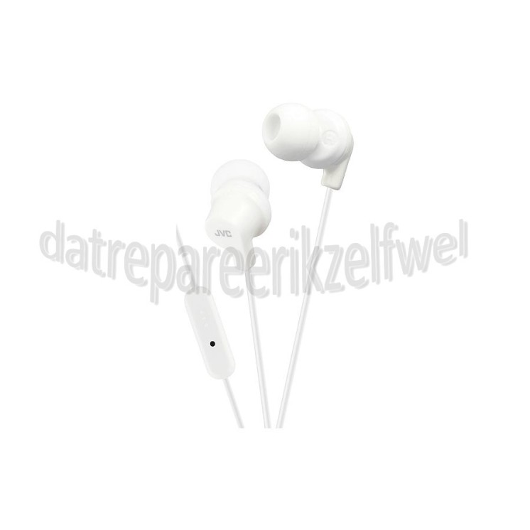 Foto van JVC Hoofdtelefoon In Ear met Microfoon en Afstandsbediening Wit met 1,2 meter snoer 