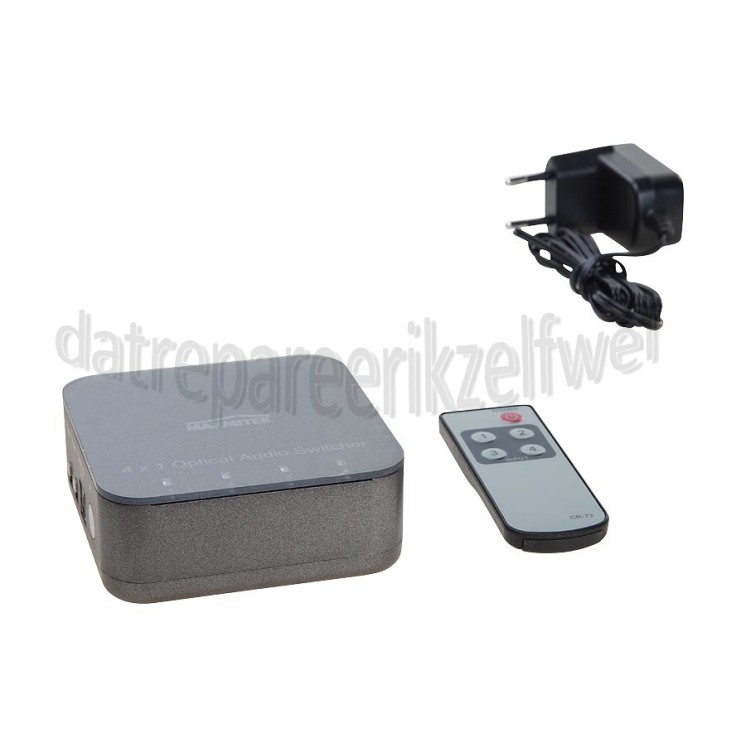 Foto van Marmitek Converter 4x1 Toslink Digital Audio Switch Connect TS41 