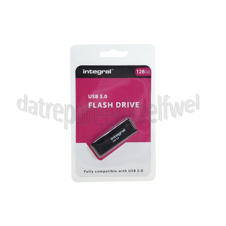 Foto van Integral Memory stick 128GB USB Flash Drive Zwart USB 3.0 
