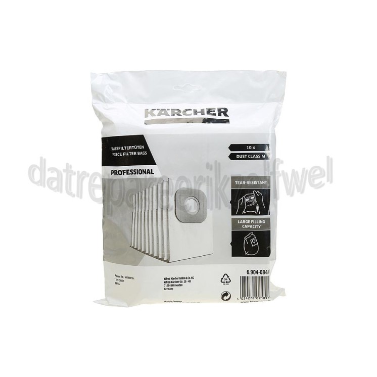 Foto van Karcher Stofzuigerzak Fleece 10 stuks T7/1 Classic, T8/1L, ProT 200 