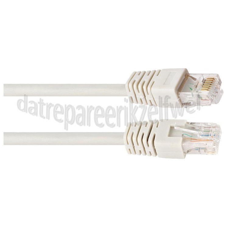 Foto van Easyfiks UTP/Netwerk kabel UTP CAT6 Netwerkkabel, RJ45 Male - RJ45 Male 10 Meter, Grijs 