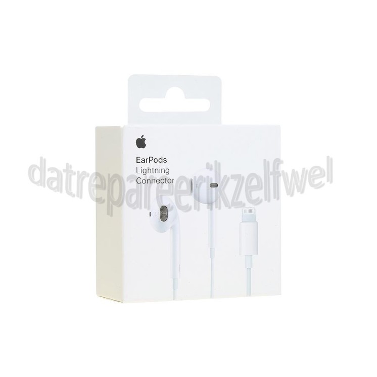 Foto van Apple Earpods In-ear met 1m lightning kabel Wit, ingebouwde afstandsbediening en microfoon 