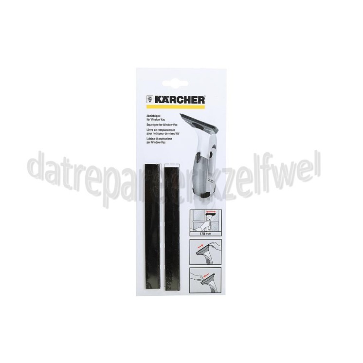 Foto van Karcher Strip Vervangstrip rubber 2x 170mm. WV50, WV75, WV2, WV5 
