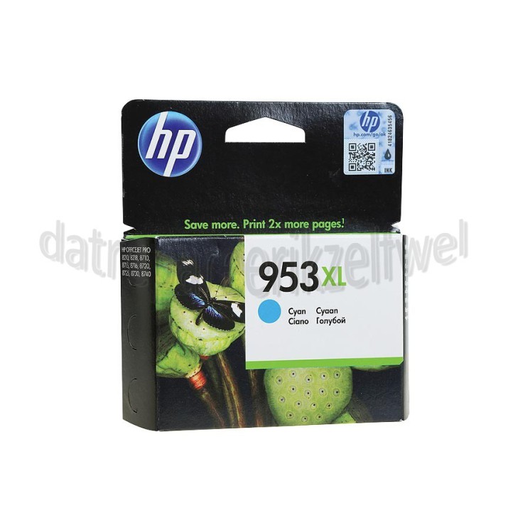 Foto van HP Hewlett-Packard Inktcartridge No. 953XL Cyan Officejet Pro 8210, 8218, 8710 