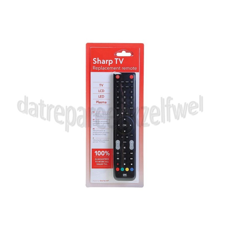 Foto van One For All Afstandsbediening Geschikt voor alle Sharp televisies Lcd, Led en Plasma 