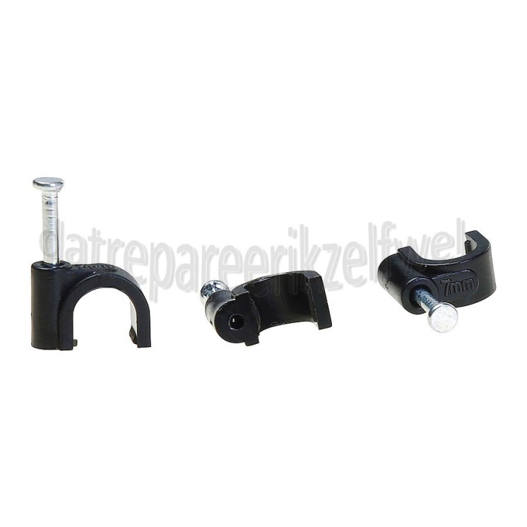 Foto van Q-Link Clip 7mm VMVL + coax 12 zwart 20 stuks kabelclip 