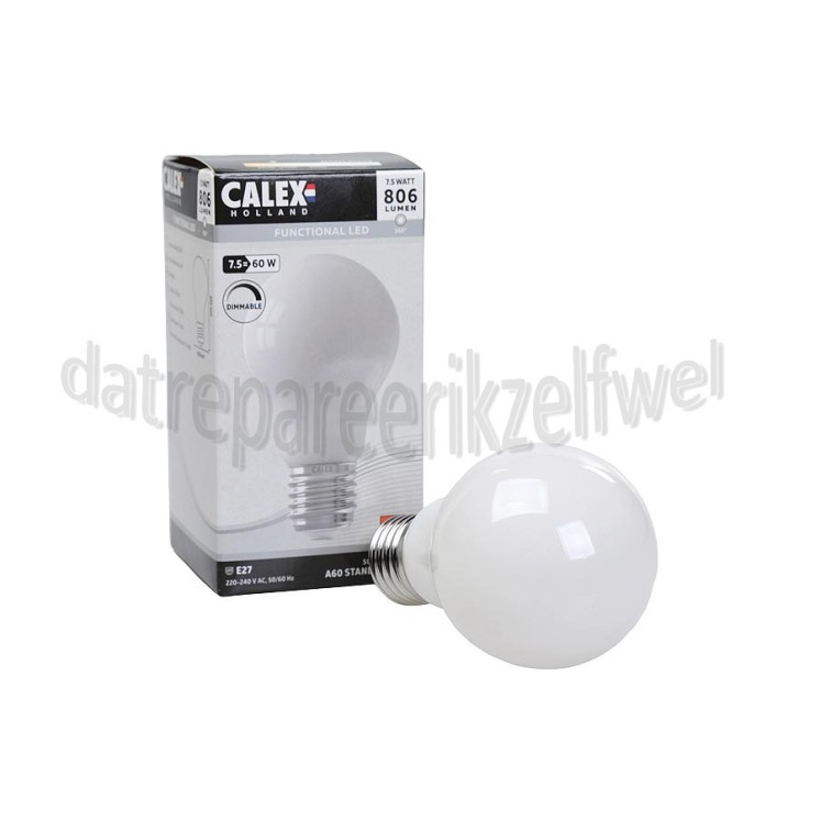 Foto van Calex Ledlamp Softline 2700K CRI80 240V 7,5W 806 Lumen A60 E27 A60 Dimbaar 