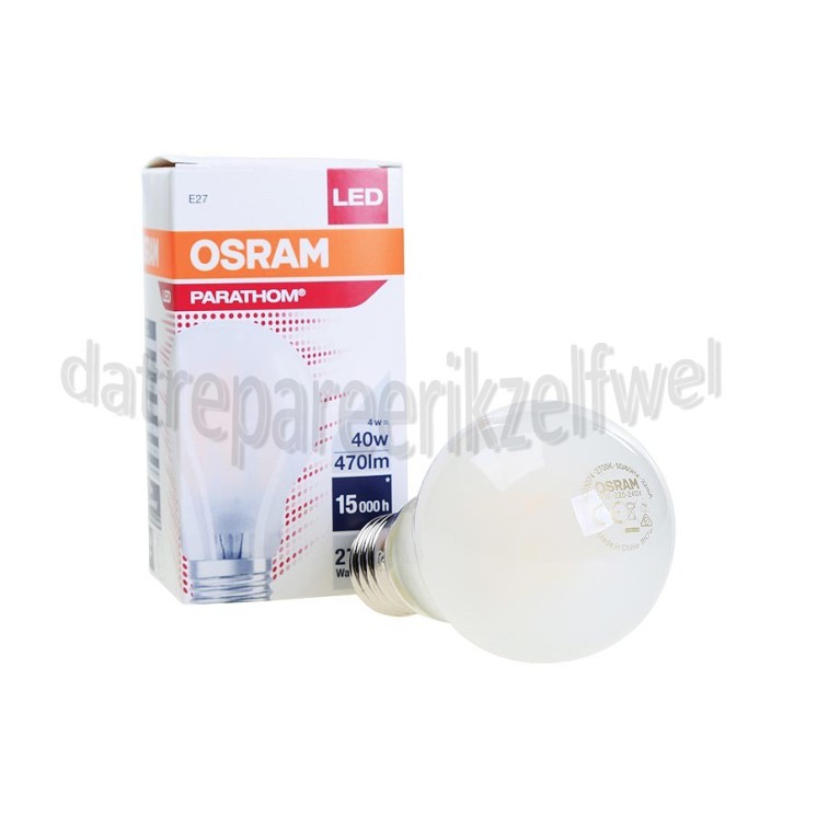 Foto van Osram Ledlamp Standaard LED Classic A40 4W E27 470lm 2700K Mat 